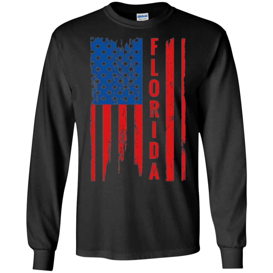 Florida State T-shirt American Flag Black