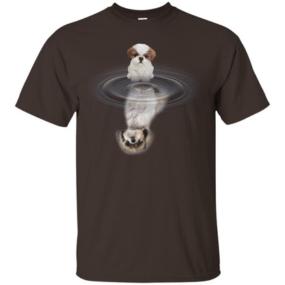 Little Shih Tzus And Big Shadow Shirt Dark Chocolate