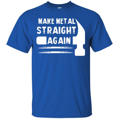 Make Metal Straight Again Mechanic T-shirt Royal