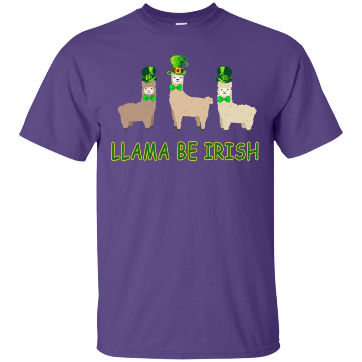 Llama Be Irish Ireland Gift Shirt Purple