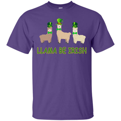 Llama Be Irish Ireland Gift Shirt Purple