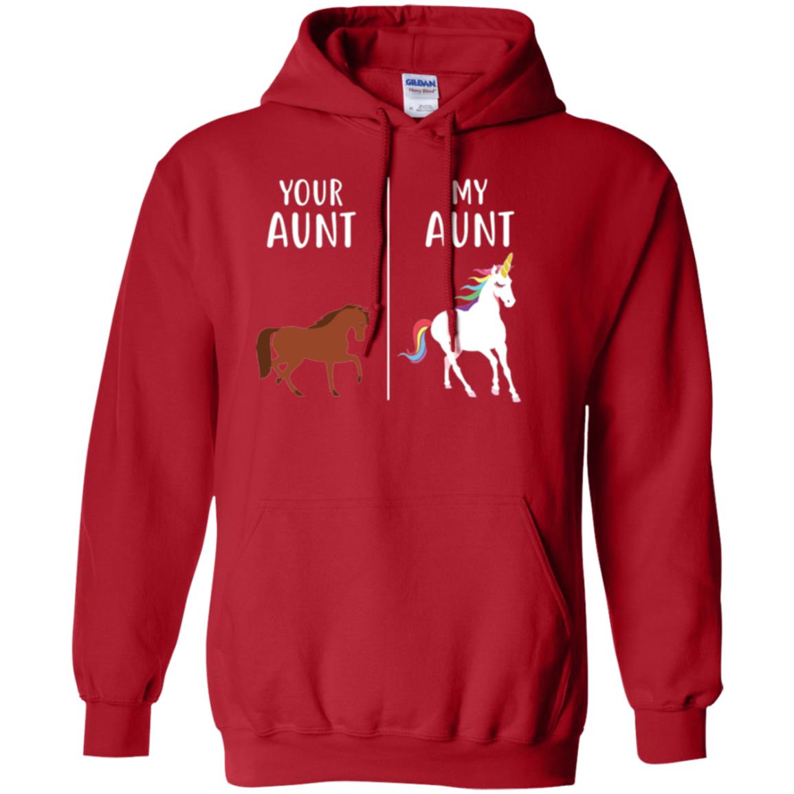 Unicorn T-shirt Your Aunt My Aunt Red