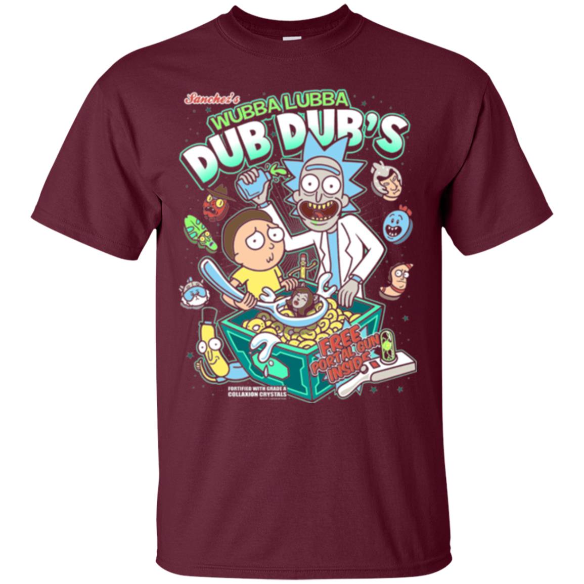 Movie T-shirt Wubba Luba Dub Dub_s Cereal Maroon