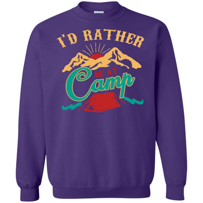 I'd Rather Be At Camp Camping Lovers Gift Shirt For Mens Of Womens Purple