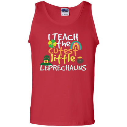 Cutest Little Leprechauns St. Patricks Day Teacher T-shirt Red