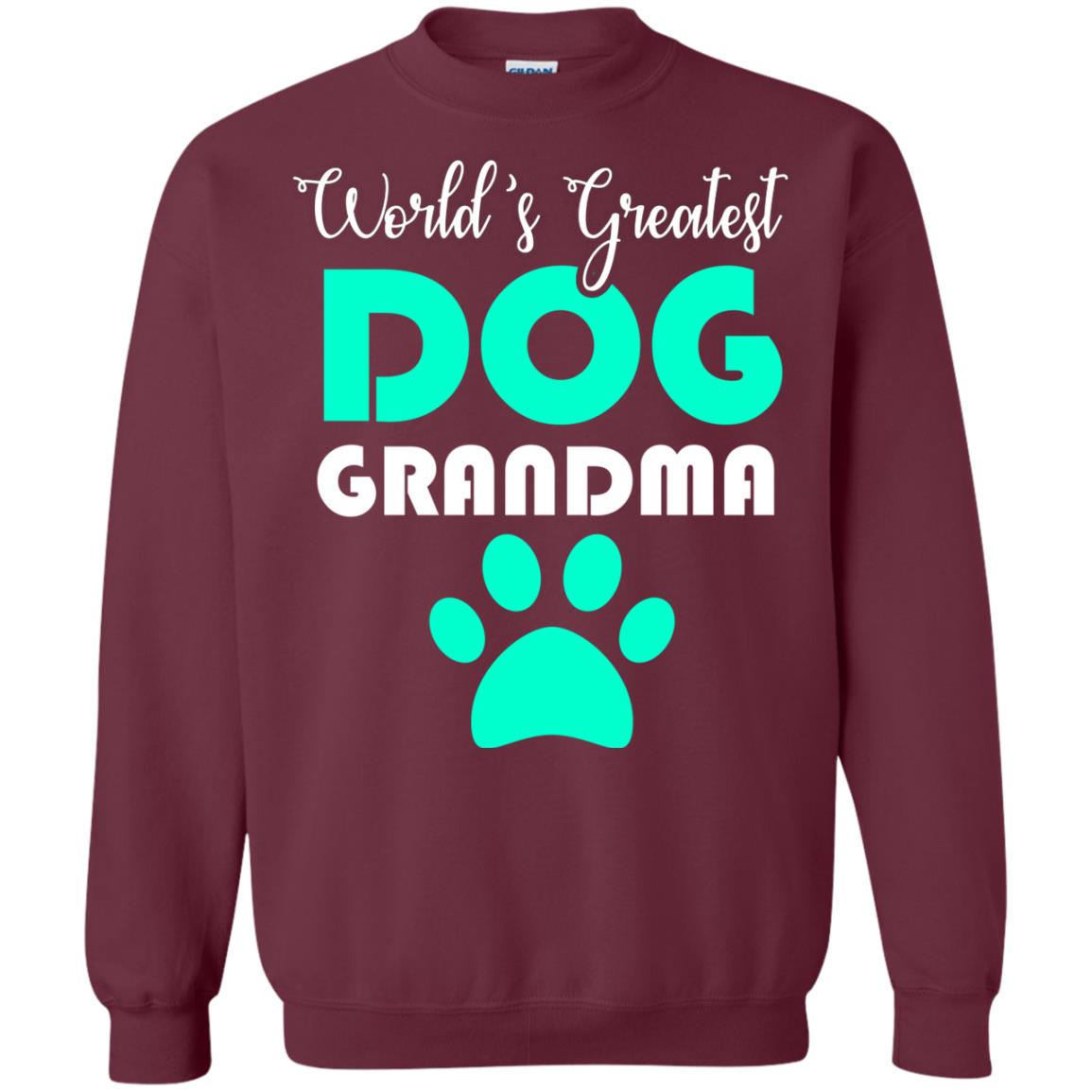 World_s Greatest Dog Grandma Cool Shirt For Mama Love Dogs Maroon