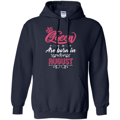 Brithday T-Shirt Queen Are Born In August Navy