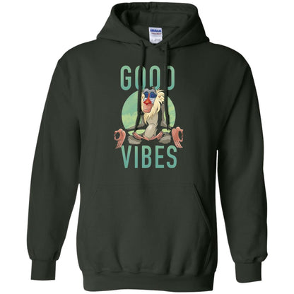 Disney Lion King Rafiki Meditate Good Vibes Graphic T-shirt Forest Green