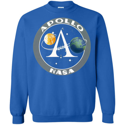 Apollo Program Moon Landing Patch Print Nasa Astronomy T-shirt Royal