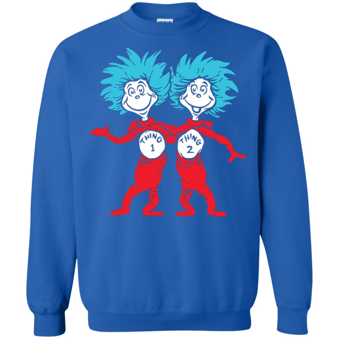 Dr. Seuss Thing 1 Thing 2 Buddies T-shirt Royal
