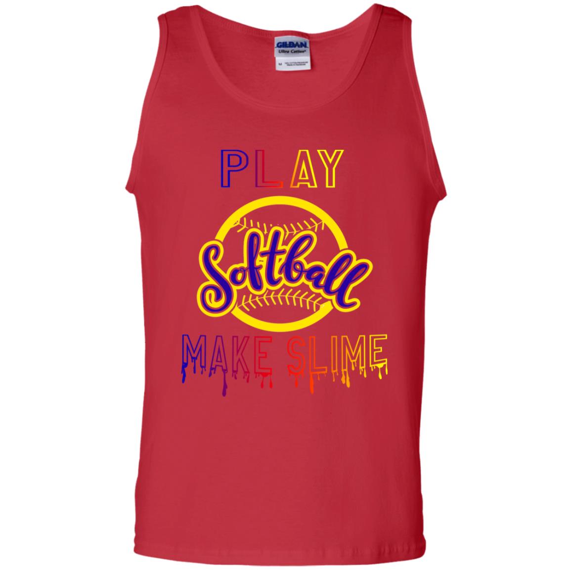 Play Softball Make Slime Gift Shirt Red