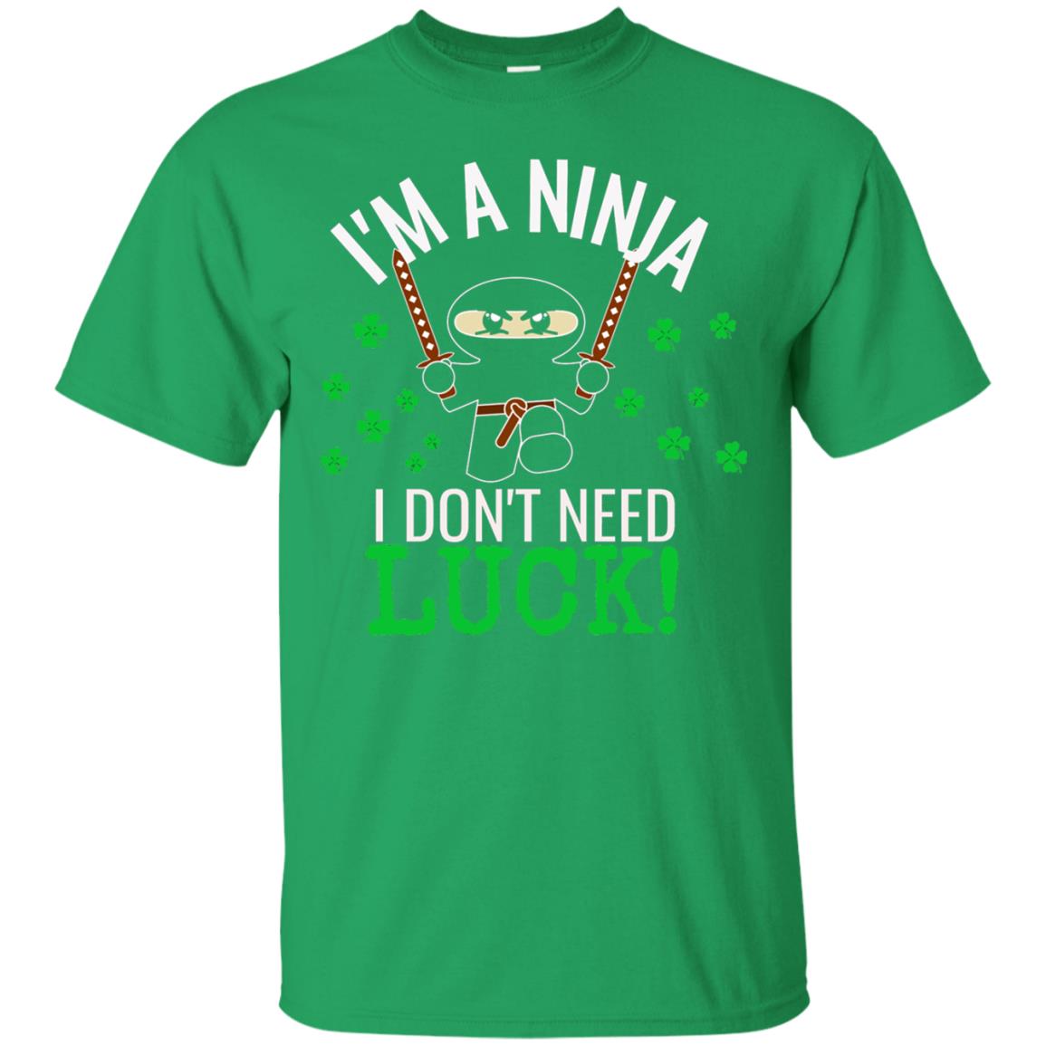 Ninja Luck Green St. Patrick_s Day T-shirt Irish Green