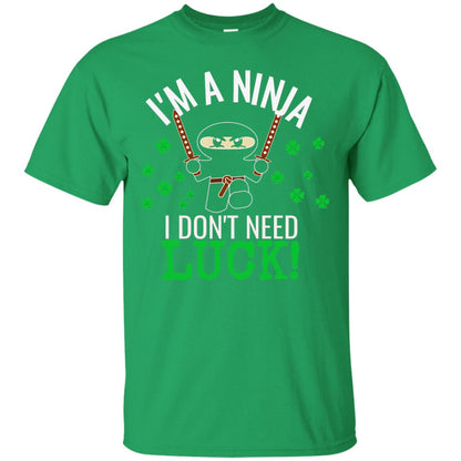 Ninja Luck Green St. Patrick_s Day T-shirt Irish Green