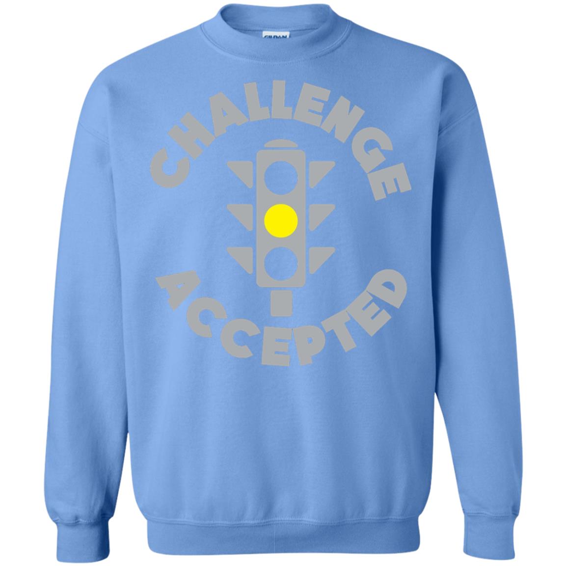 Funny Racing T-shirt Challenge Accepted Yellow Light Car Carolina Blue