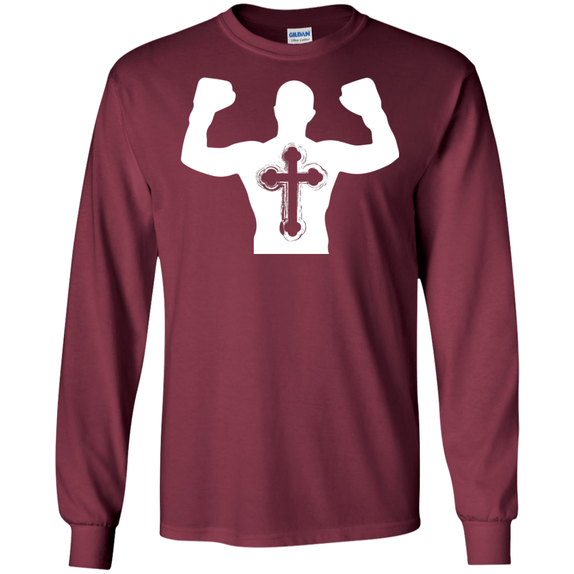 Christian Gym Exercise Workout T-shirt Maroon