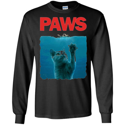 Cat Lover T-shirt Paws Kitten Meow Parody Black