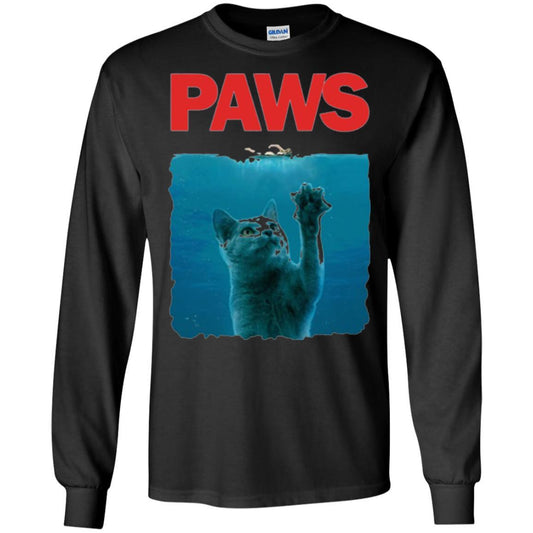 Cat Lover T-shirt Paws Kitten Meow Parody Black