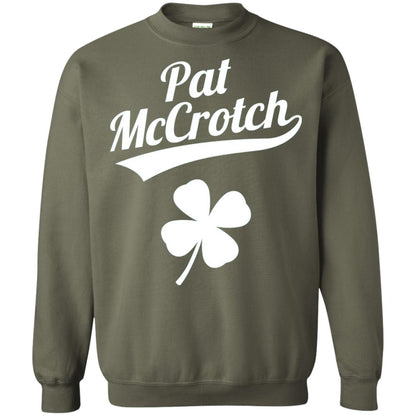 Funny Pat Mccrotch St. Patricks Shamrock T-shirt Military Green