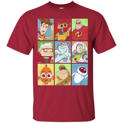 Epic Boxed Up Line Up Character Graphic T-shirt Cardinal