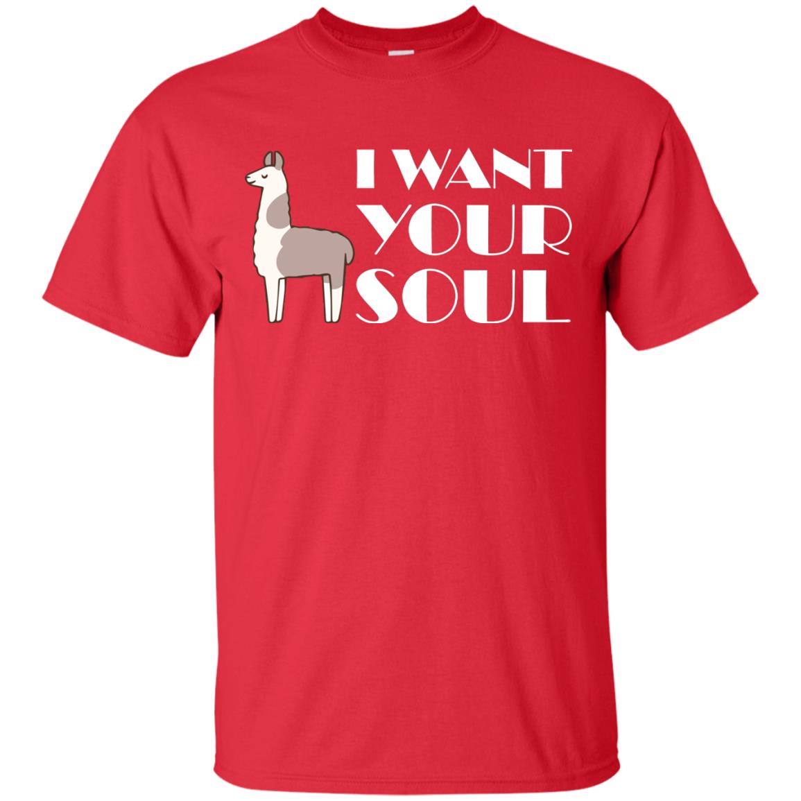 I Want Your Soul Llama Shirt Red