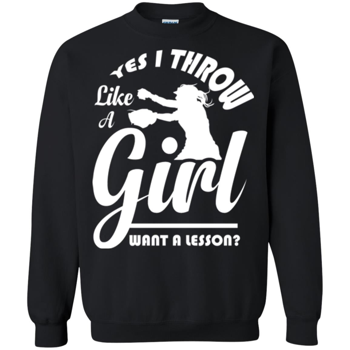 Softball T-shirt Yes I Throw Like A Girl Want A Lesson Black