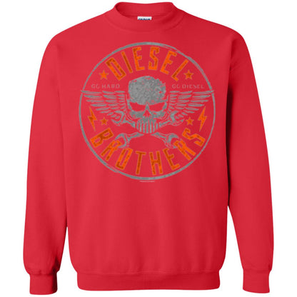 Skull Cross Wrench T-shirt Diesel Brothers Go Hard Go Diesel Red