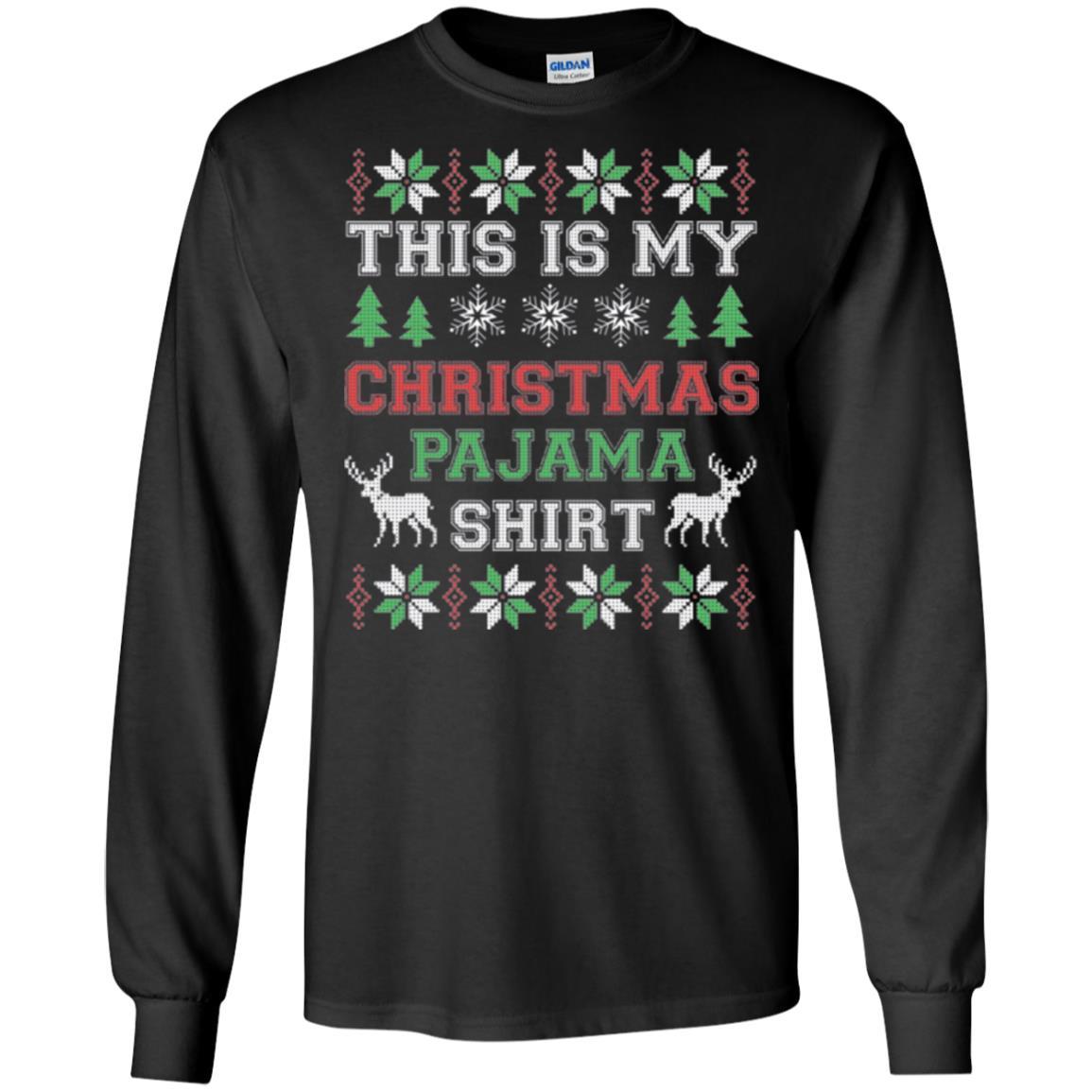 Christmas T-shirt This Is My Christmas Pajama Black