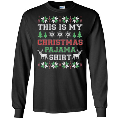 Christmas T-shirt This Is My Christmas Pajama Black