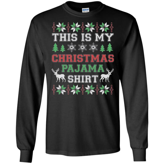 Christmas T-shirt This Is My Christmas Pajama Black