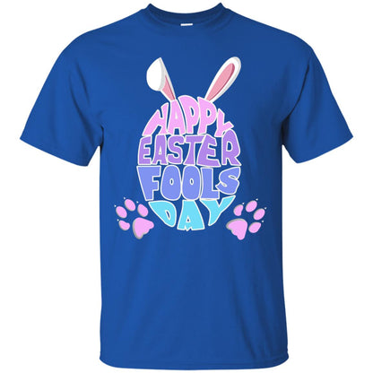 Happy Easter Fools Day Egg With Bunny Ears Shirt Royal