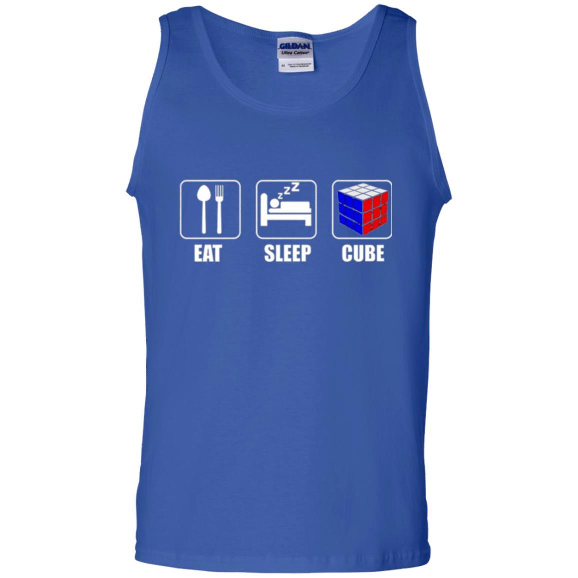 Rubik Lover T-shirt Eat Sleep Cube T-shirt Royal