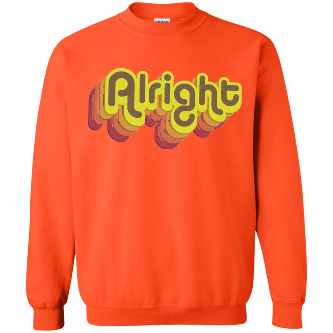 Alright Alright Shirt Funny Retro 70s Orange