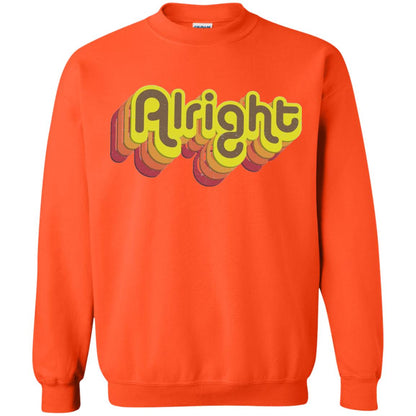 Alright Alright Shirt Funny Retro 70s Orange