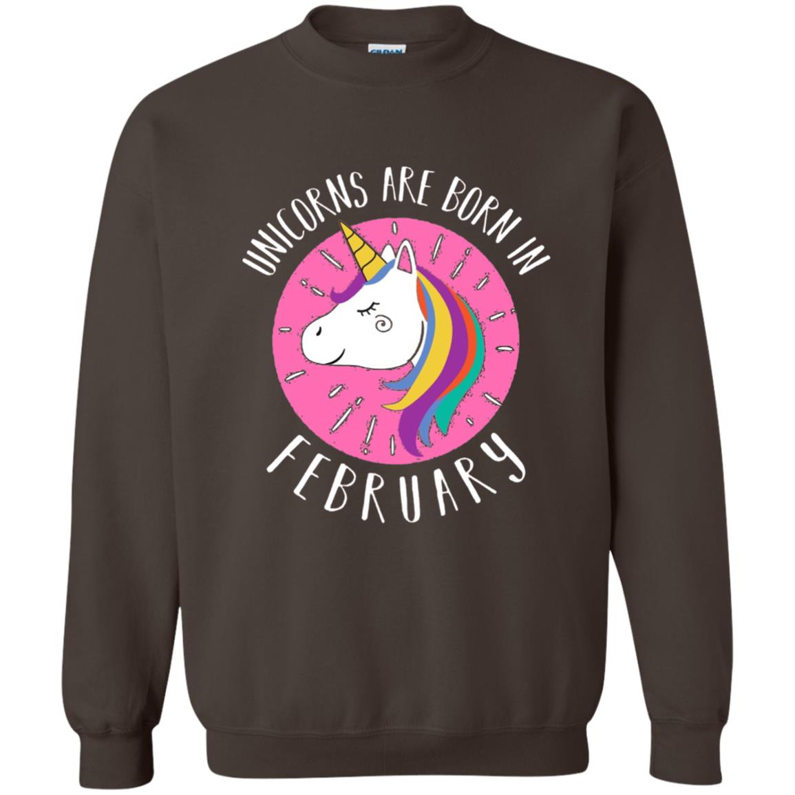 February Birthday T-shirt Unicorns Are Born In February Dark Chocolate