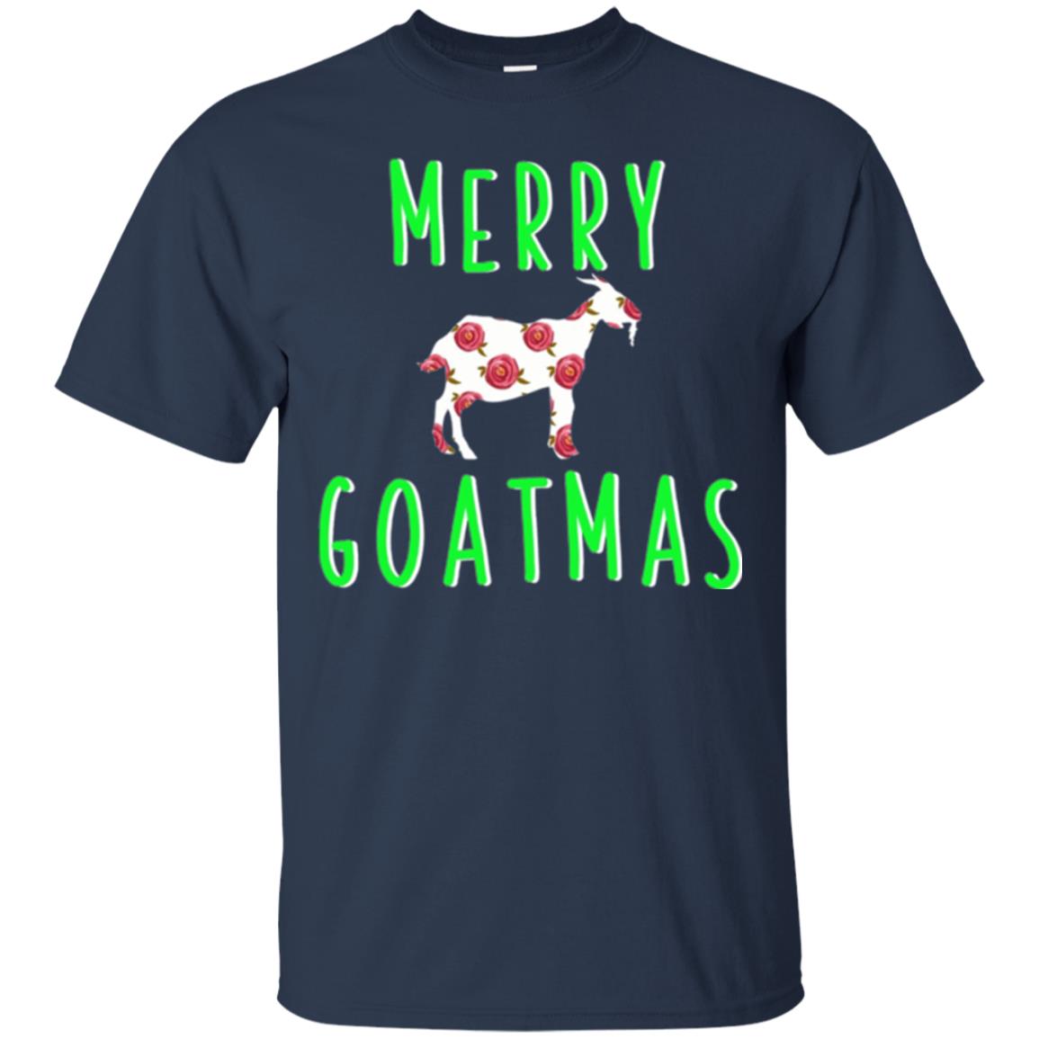 Goat Lovers T-shirt Merry Goatmas Navy