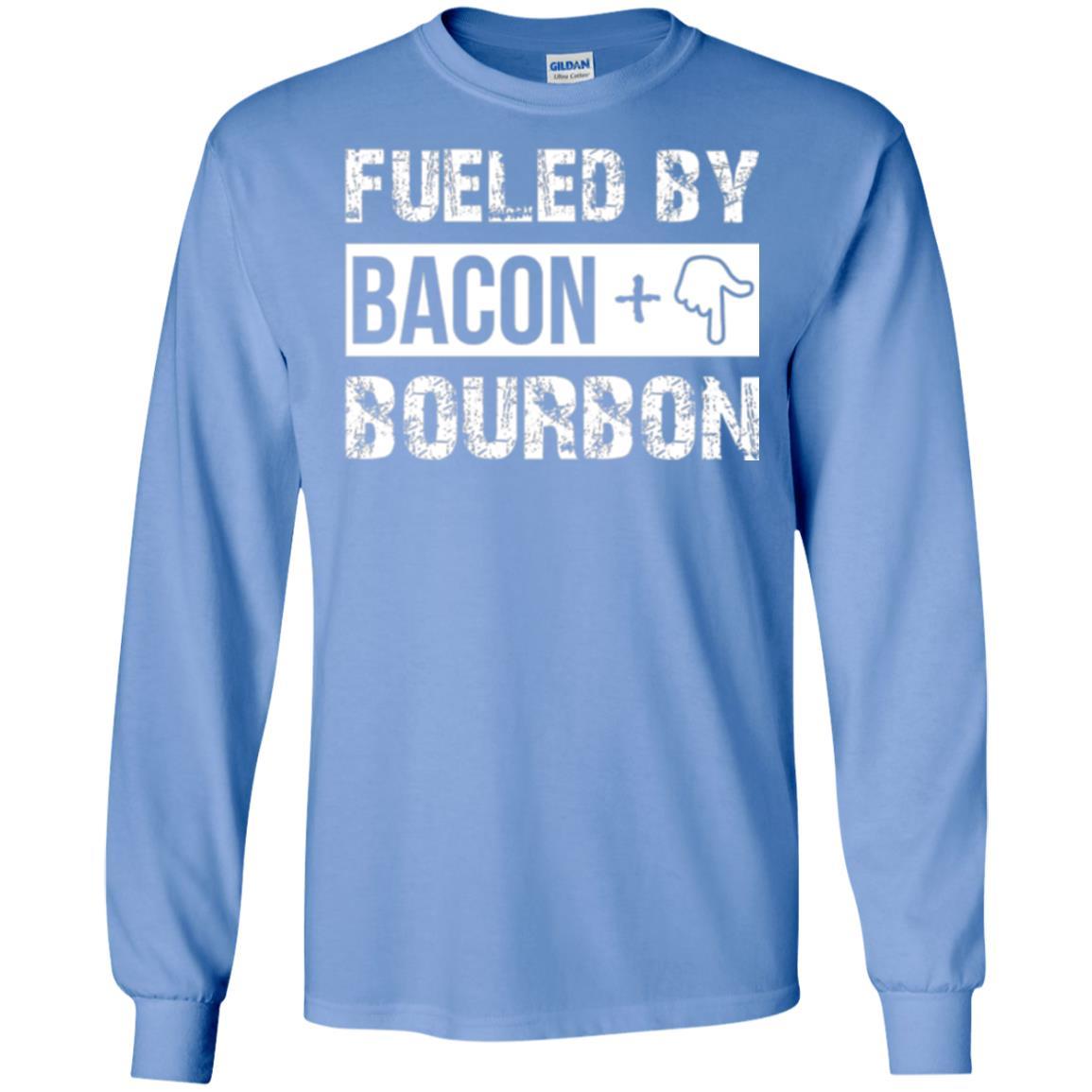 Whisky T-shirt Fueled By Bacon And Bourbon Carolina Blue