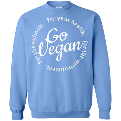 Go Vegan For Your Health Veget Vegetarian T-shirt Carolina Blue
