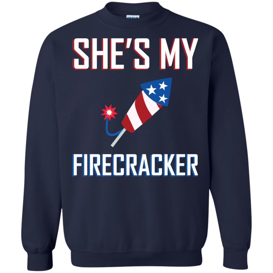 She_s My Firecracker Shirt For Mens Navy