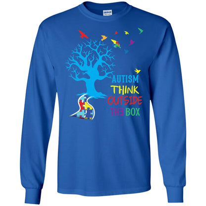 Autism Awareness T-shirt Autism Think Outside Royal