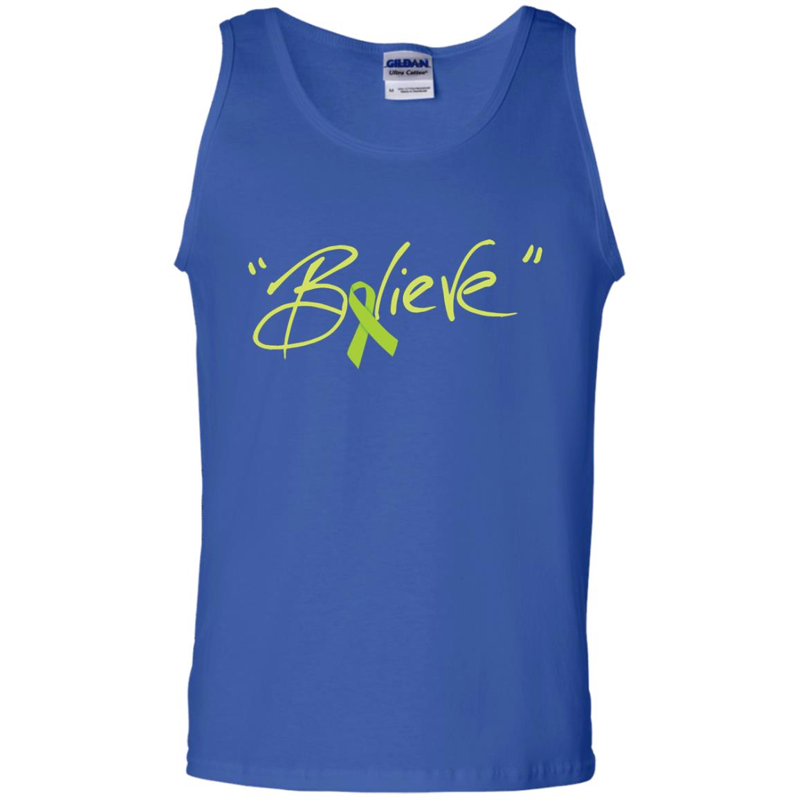 Lymphoma Symptoms Awareness Shirt Lime Ribbon Believe Royal