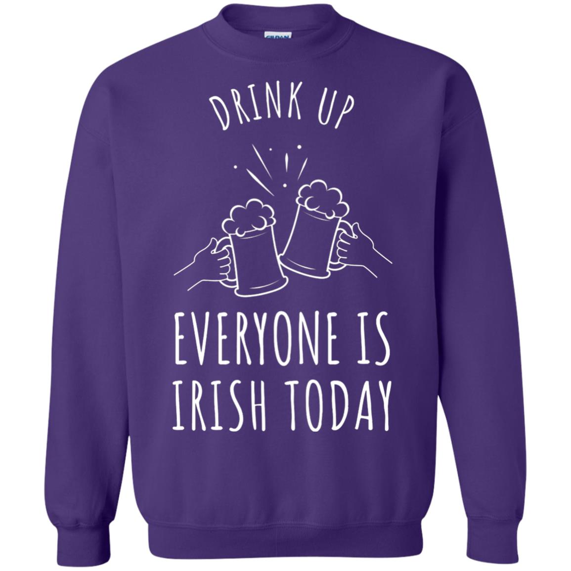 St. Patrick_s Day T-shirt Drink Up Everyone Is Irish Toda Purple