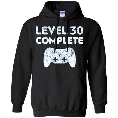 Level 30 Complete Video Gamer 30th Birthday Shirt Black