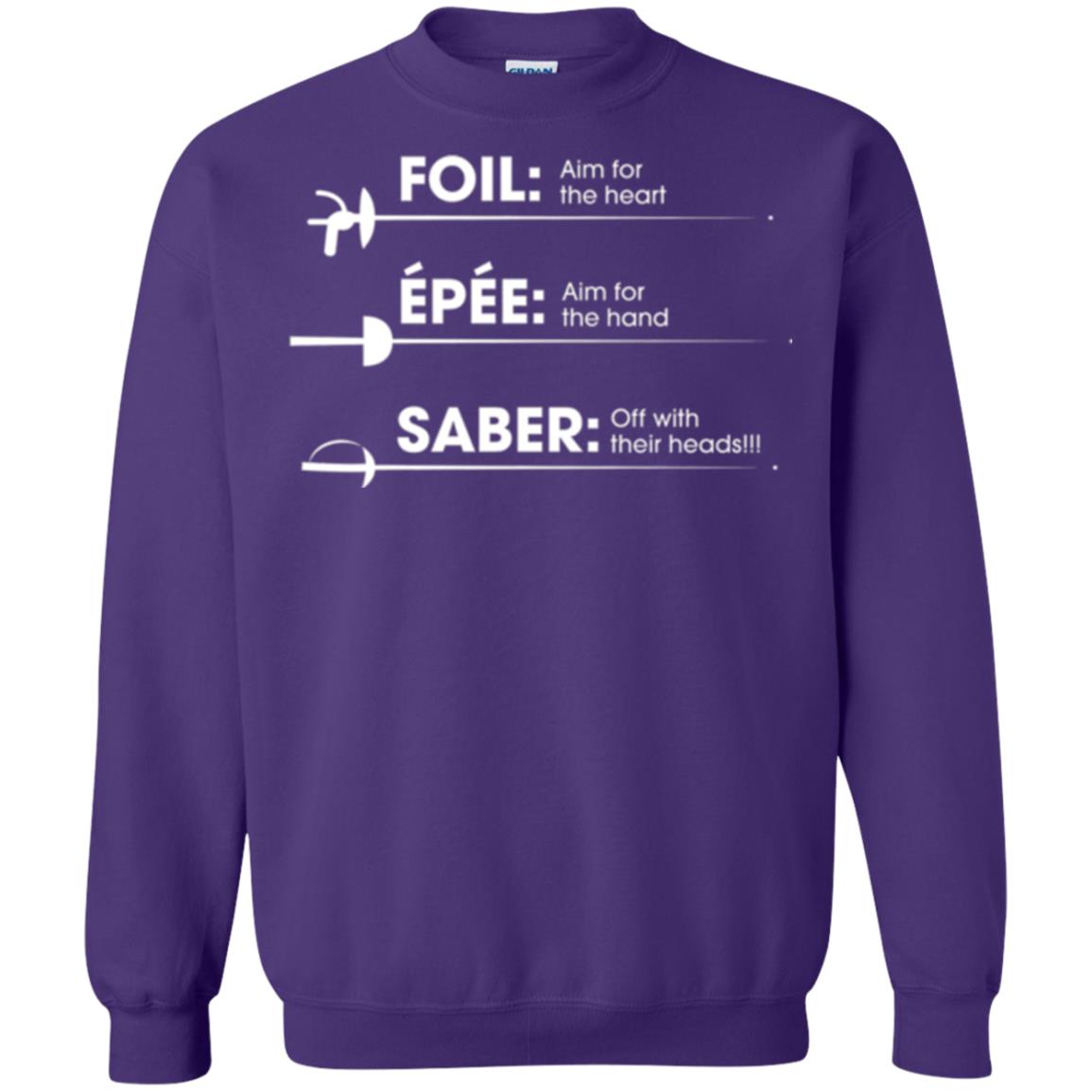 Fencing T-shirt Foil Saber Definition Purple