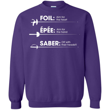 Fencing T-shirt Foil Saber Definition Purple