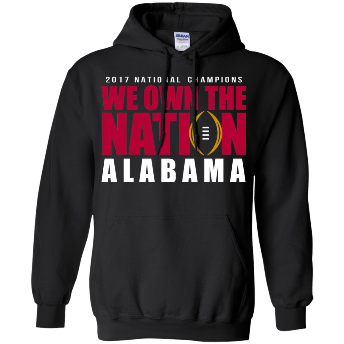 Football Lover T-shirt Alabama 2017 National Champions We Own The Nation Black