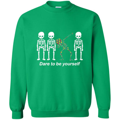 Dabbing T-shirt Dabbing Skeleton Dare To Be Yourself Irish Green