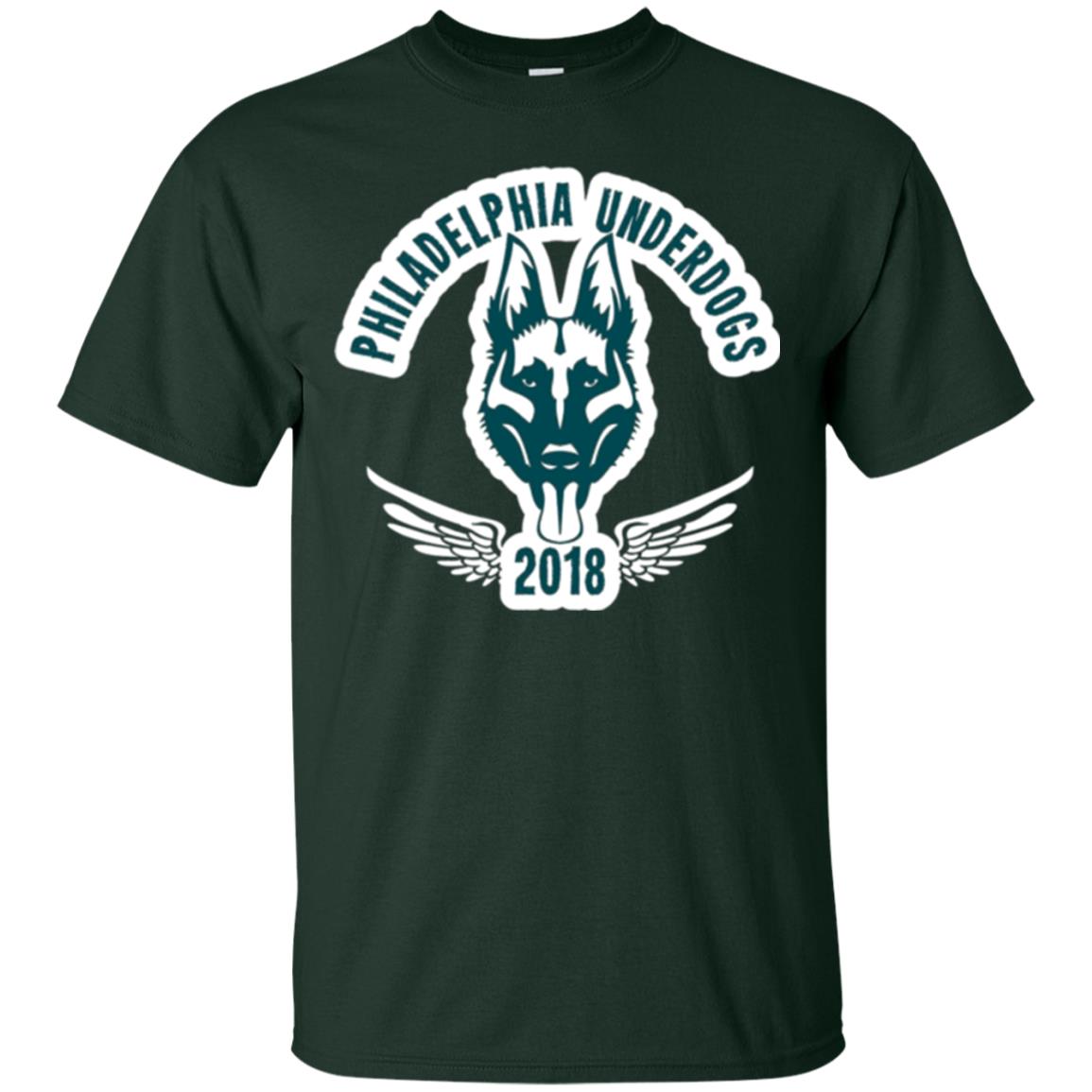 Dog Lover T-shirt Philadelphia Underdogs Forest Green