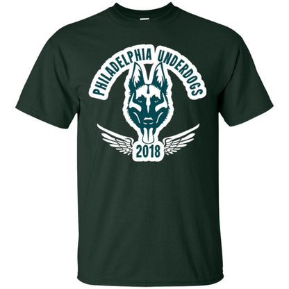 Dog Lover T-shirt Philadelphia Underdogs Forest Green