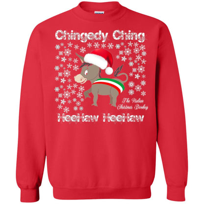 Christmas T-shirt The Italian Christmas Donkey Red