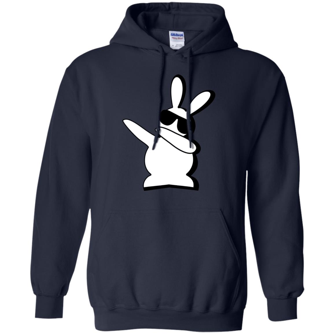 Dabbing Hip Hop Bunny Easter Shirt Navy